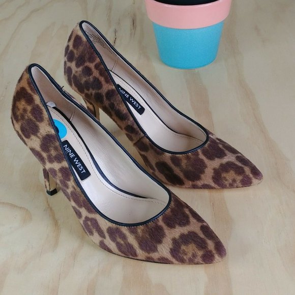 Nine West Leopard Print Heel Pointy Toe Size 6 - Picture 4 of 10
